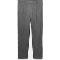 M&S Tailored Fit Puppytooth Stretch Trousers Grey Mix