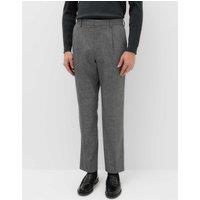 M&S Tailored Fit Puppytooth Stretch Trousers Grey Mix