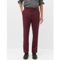 M&S Slim Fit Cotton Rich Stretch Chinos Bordeaux