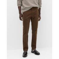 M&S Slim Fit Cotton Rich Stretch Chinos Rich Brown