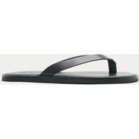 Autograph Leather Flip Flops Brown