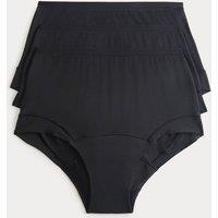 M&S 3 Pack Heavy Absorbency flexifit modal Full Brief period knickers Black