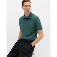 M&S Ultimate Pique Polo Shirt Cedar