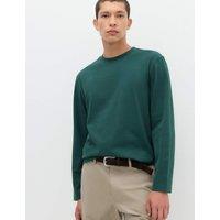 M&S Pure Cotton Soft Touch Long Sleeve T-Shirt Cedar