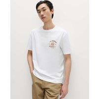M&S Pure Cotton Morning Grind Graphic T-Shirt White