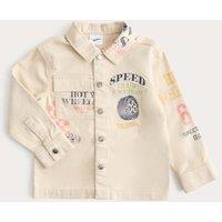 M&S Cotton Rich Hot Wheels Shacket (2-8 Yrs) Cream