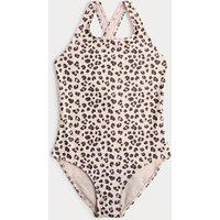 M&S Leopard Print Period Swimsuit (8-16 Yrs) Multi