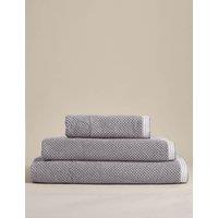 M&S Pure Soft Cotton Rice Weave Towel Marble