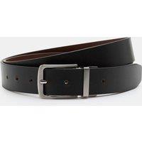 M&S Adjustable Boxed Leather Belt Black/Brown