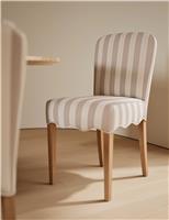 Set of 2 Striped Scallop Dining Chairs