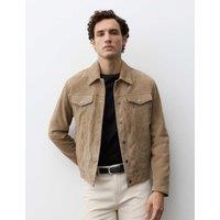 Autograph Suede Trucker Jacket Sable