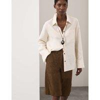 Autograph Suede Bermuda Shorts Dark Olive