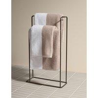 M&S X Kelly Hoppen Turkish Cotton Central Band Towel Taupe Mix