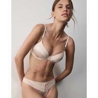 Autograph Silk & Lace Wired Demi Cup Bra (A-E) Light Beige