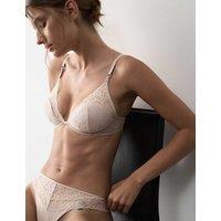 Autograph Lace with Silk Wired Plunge Bra (A-E) Light Beige