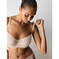 Autograph Lace with Silk Wired Balcony Bra (F-H) Light Beige