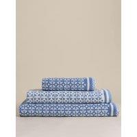 M&S Pure Cotton Geometric Circle Towel Denim