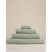 M&S Pure Cotton Rice Weave Towel Sage