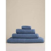 M&S Pure Cotton Rice Weave Bath Towel Slate Blue
