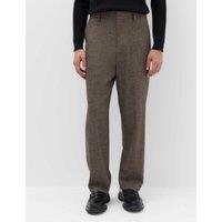 M&S Relaxed Fit Boucle Textured Smart Trousers Brown