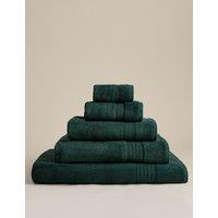M&S Egyptian Cotton Towel Bottle Green