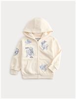 Cotton Rich Embroidered Spider-Man Zip Through Hoodie (2-8 Yrs)