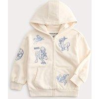 M&S Cotton Rich Embroidered Spider-Man Zip Through Hoodie (2-8 Yrs) Light Cream