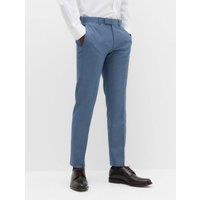 M&S Tailored Fit Textured Suit Trousers Light Airforce