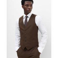 M&S Textured Waistcoat Chocolate