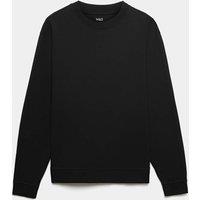 M&S Ultimate Cotton Rich Crew Neck Sweatshirt Black