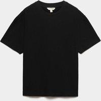 Autograph Cotton Rich Oversized Ottoman T-Shirt Black