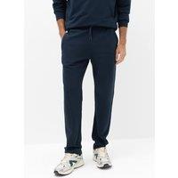 M&S Cotton Rich Straight Leg Joggers Navy