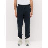 M&S Cotton Rich Brushback Cuffed Joggers Black