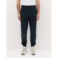 M&S Cotton Rich Brushback Cuffed Joggers Black