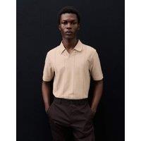 Autograph Supima Cotton Rich Striped Polo Shirt Flax