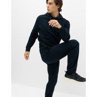 M&S Cotton Rich Cuffed Joggers Navy