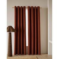 M&S Velvet Eyelet Curtains Chestnut