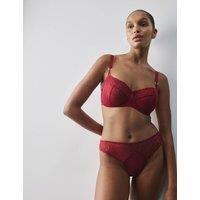 Autograph Lace with Silk Wired Balcony Bra F-H Claret