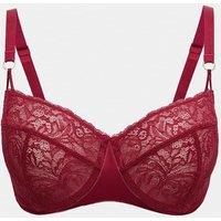 Autograph Lace with Silk Wired Balcony Bra F-H Claret