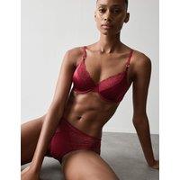 Autograph Silk & Lace Wired Full Cup Bra A-E Claret