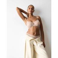 Autograph Silk & Lace Wired Minimiser Bra (C-G) Light Beige