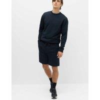 M&S Cotton Rich Ultimate Mid Length Shorts Navy