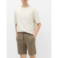 M&S Cotton Rich Ultimate Mid Length Shorts Mocha