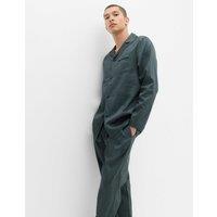 M&S Pure Cotton Mosaic Print Pyjama Set Green Mix