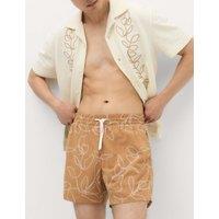 M&S Quick Dry Embroidered Swim Shorts Butterscotch