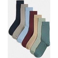 M&S 7pk Cool & Fresh Cotton Rich Socks Multi