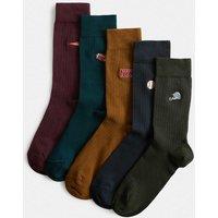 M&S 5 Pack Cool & Fresh Varsity Socks Multi