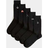 M&S 5 Pack Star Wars Cotton Rich Socks Black Mix