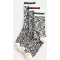 M&S 3pk Cotton Rich Socks Beige Mix