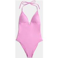 M&S Bead Detail Padded Halterneck Swimsuit Pink